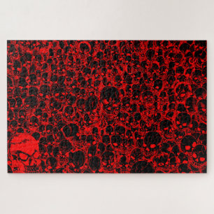 Verzamelen van stukken van Skulls Black en Red 101 Legpuzzel