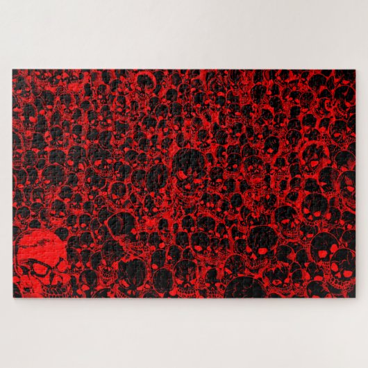 Verzamelen van stukken van Skulls Black en Red 101 Legpuzzel (Horizontaal)