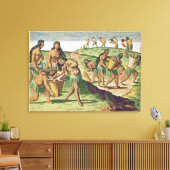 Verzamelen van voedsel voor het gemeentelijke esto canvas afdruk (Insitu (Woonkamer))