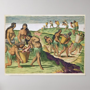 Verzamelen van voedsel voor het gemeentelijke esto poster