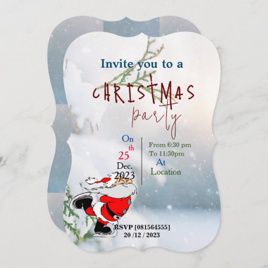 Verzamelen voor Kerstmis Kaart (Voorkant / Achterkant)