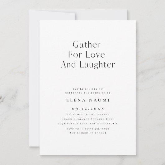 Verzamelen voor Liefde Budget Goedkope Vrijgezelle Kaart (Voorkant)