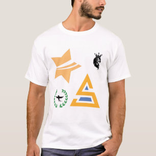 Verzameling abstracte logo's en symbolen t-shirt