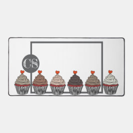 Verzameling cupcakes bureaumat