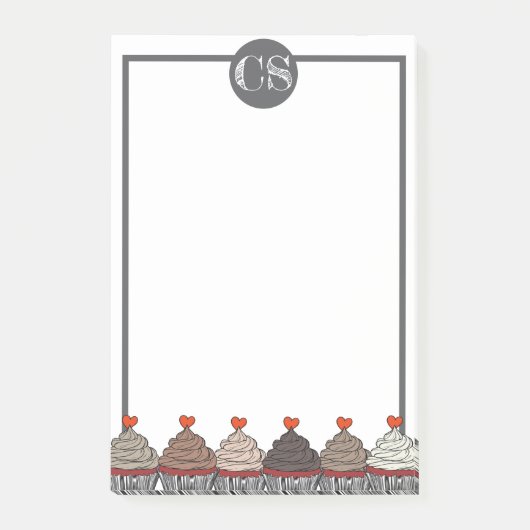 Verzameling cupcakes post-it® notes (Voorkant)
