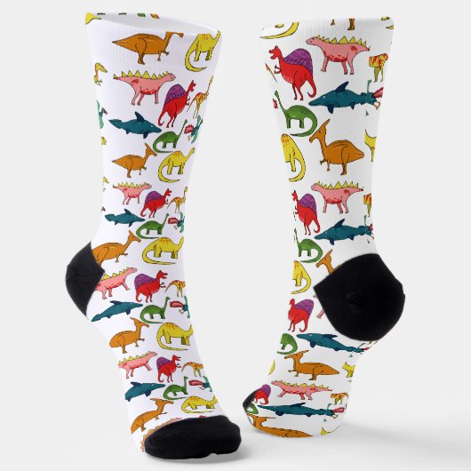 Verzameling Cute Dinosaur Thunder_Cove Sokken (Gebogen)