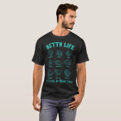 Verzameling diepzeevispatronen t-shirt (Voorkant volledig)