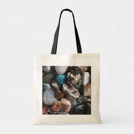 Verzameling gepolijste stenen tote bag (Voorkant)