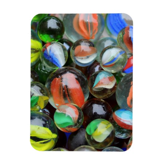 Verzameling glazen knikkers magneet (Verticaal)