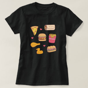 Verzameling Malle Eetwaar Krabbels T-shirt