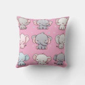 Verzameling met Aandoenlijk Olifantontwerp voor ee Kussen (Achterkant)