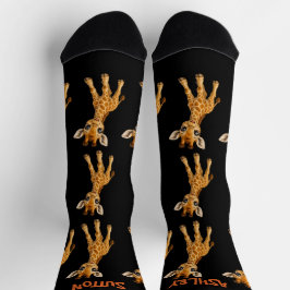 Verzameling Mooie Actieve Baby Dieren Giraffe Sokken