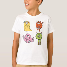 Verzameling Moppige Monsterpersonages – Grappige C T-shirt