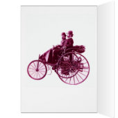 Verzameling oldtimer auto's, paars roze violet wit (Binnen (Links))