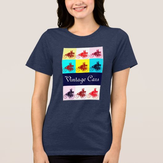 Verzameling Pop Art oldtimers Tri-Blend Shirt (Voorkant)