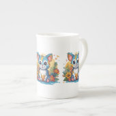 Verzameling speciale Bone China Mokken met Cute An (Voorkant rechts)