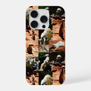Verzameling stokstaartjefoto's collage, iPhone 15 pro case