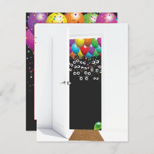 Verzameling van de deur van de Birthday Kaart (Voorkant / Achterkant)