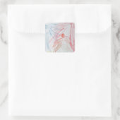 Verzameling van engelen vierkante sticker (Tas)