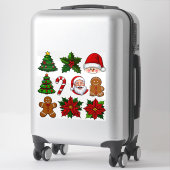 Verzameling van Festive Kerst Iconen Sticker (Koffer)