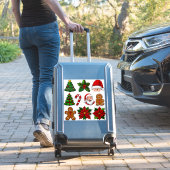 Verzameling van Festive Kerst Iconen Sticker (Koffer Insitu)