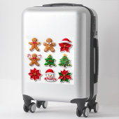 Verzameling van Festive Kerst Iconen Sticker (Koffer)
