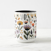 Verzameling van vectorbloemen mok (Midden)
