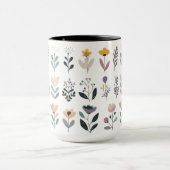 Verzameling van vectorbloemen mok (Midden)