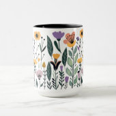 Verzameling van vectorbloemen mok (Midden)