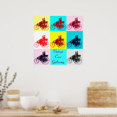 VERZAMELING VAN VINTAGE AUTO'S POP ART POSTER (Keuken)