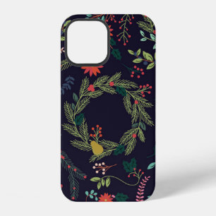 Verzameling van Vintage Stijl Handgetekende Kerstm iPhone 12 Hoesje