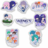 Verzameling Wingz-stickers - Blad 3 Sticker (Voorkant)
