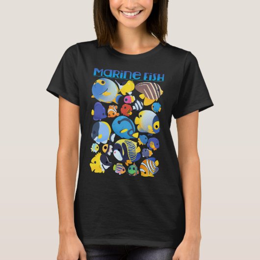 Verzameling zeevissen 1 t-shirt (Voorkant)