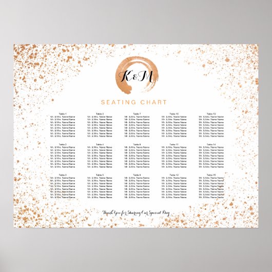 Verzamelkaart koper Spray Wedding Reception Poster (Voorkant)
