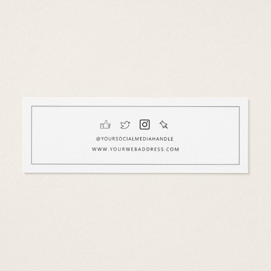 Verzamelkaart voor zakelijke Logo toevoegen Mini Visitekaartjes (Achterkant)