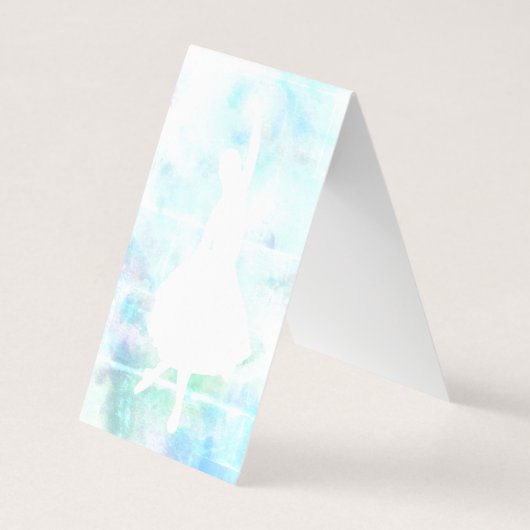 Verzamelkaarten voor standaard blauw en wit ballet visitekaartje (Achterkant)