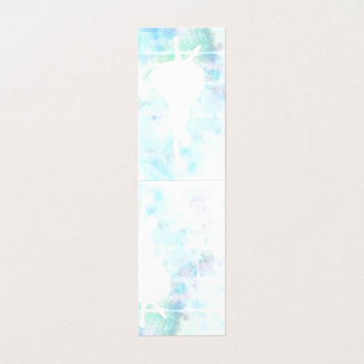 Verzamelkaarten voor standaard blauw en wit ballet visitekaartje (Buitenkant ongevouwen)