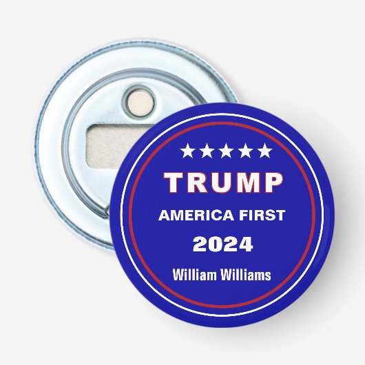 Verzamelnaam: Trump America First Magnet Button Flesopener (Voorkant)