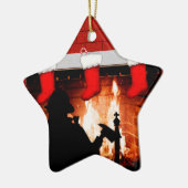 Verzamelobject brandweerman keramisch ornament (Links)