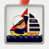 Verzamelobject jongensbaby metalen ornament (Voorkant)