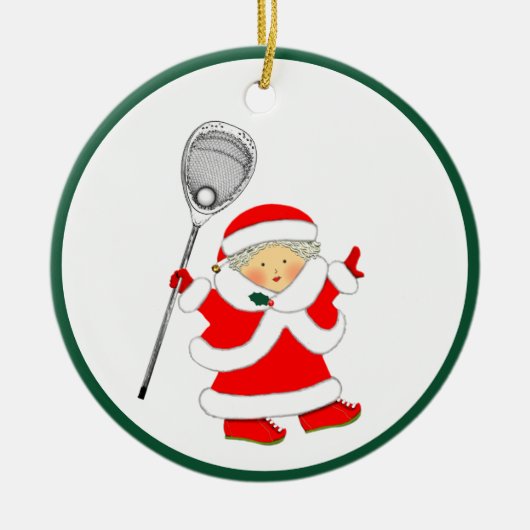 Verzamelobject Lacrosse Keeper Keramisch Ornament (Voorkant)