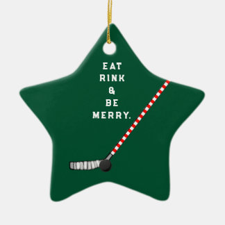 Verzamelobject voor Kerstmis voor ijshockey Keramisch Ornament