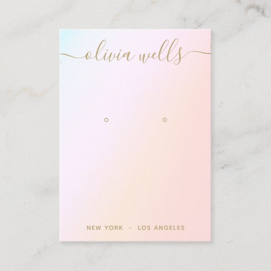 Verzamelscript voor pastelregenbooggradiënt Veroor Visitekaartje (Voorkant)