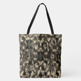 Verzeept grijs, sepia of bruin met veren effect. tote bag
