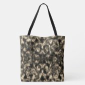 Verzeept grijs, sepia of bruin met veren effect. tote bag (Achterkant)