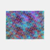 Verzeept lila en 3D- of roze driehoeken Fleece Deken (Voorkant (Horizontaal))