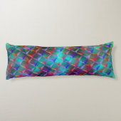 Verzeept lila en 3D- of roze driehoeken Lichaamskussen (Achterkant)