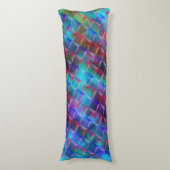 Verzeept lila en 3D- of roze driehoeken Lichaamskussen (Voorkant Verticaal)