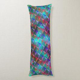 Verzeept lila en 3D- of roze driehoeken Lichaamskussen