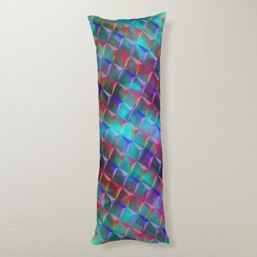 Verzeept lila en 3D- of roze driehoeken Lichaamskussen (Achterkant (Verticaal))